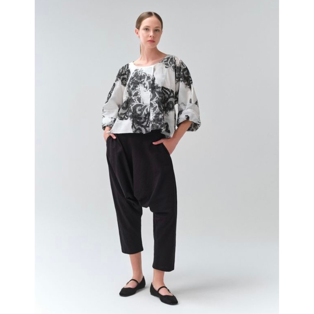 IGOR Paola Jacket Women Medium White Black Snake Print Cotton Boxy Lightweight